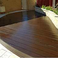Sand, stain and varnish deck.